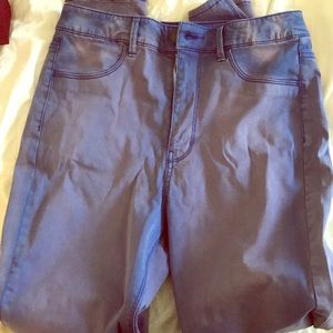 Faded high rise jeans